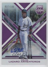2016 Elite Extra Edition Aspirations Purple /100 Lazaro Armenteros #143 Auto nd3