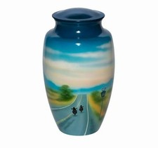 Route 66 Motorcycle 220 Cubic Inches Large/Adult Funeral Cremation Urn for Ashes