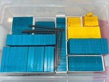 Set Of 272 Pc. Algebra Lab Gear Blocks Creative Publications W/Bin