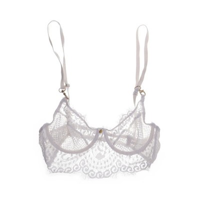 Gooseberry Intimates, BH, Größe: S, Weiß, Schlangenhaut, Spitze, Damen #CON