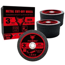 3 Inch Cut Off Wheel Discs, Metal & Stainless Steel Cutting Disk - 50 Pack