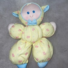 Vintage 1989 Fisher Price Slumber Babies Yellow Lamb Plush Doll