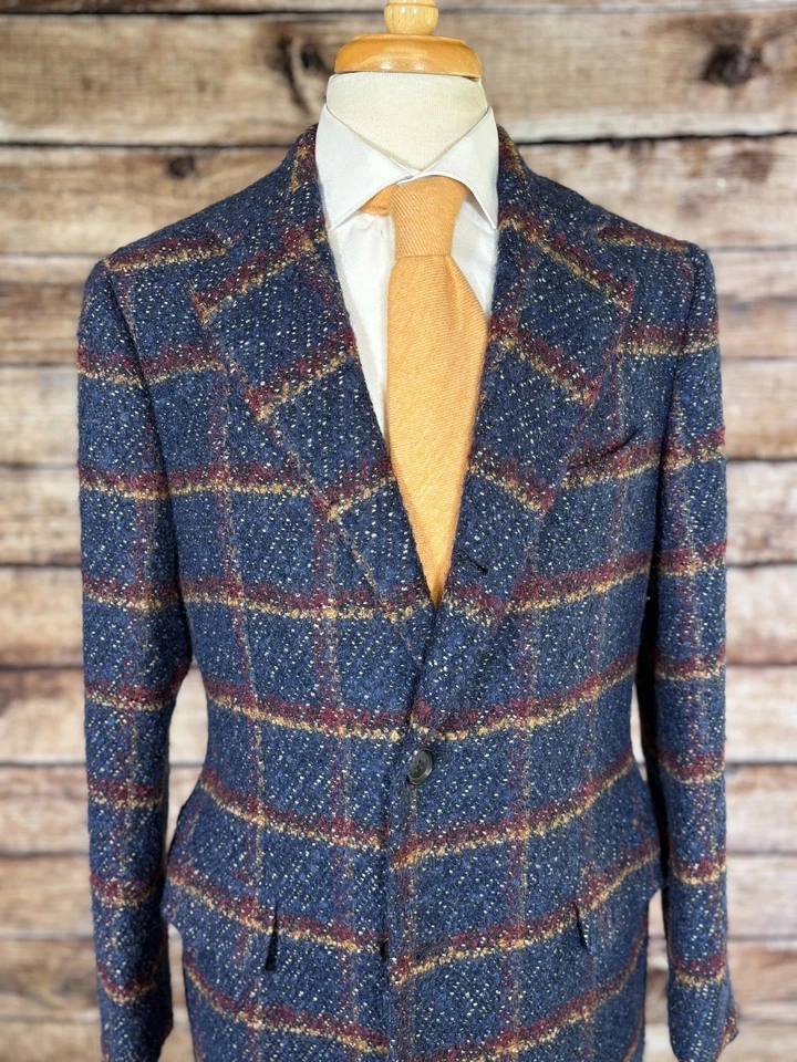 Sobretudo Isaia lã mohair Boucle tamanho 40 (50 EUR) NOVO SEM ETIQUETAS - Imagem 2 de 4