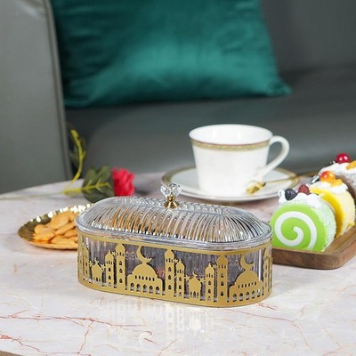 Snackbehälter mit Deckel, Servierplatte, Süßigkeitenaufbewahrung,