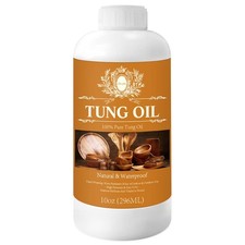 10 OZ Pure Tung Oil for Wood Outdoor/Indoor, Food Grade Sealer, Tung Oil Finish,