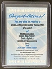 2025 Topps Chrome Emeka Egbuka/Matthew Golden Dual Autographs (RAW)