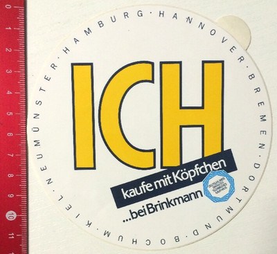 Brinkmann   Aufkleber/Sticker: Ich Kaufe Mit Köpfchen Bei Brinkmann (060516124)