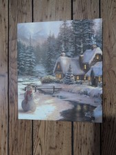 Thomas Kinkade Stretched Canvas  Winter Scene