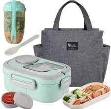 Double-Layer Multi-Compartment Lunchbox Set/Single Lunchbox.