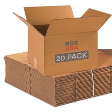 Moving Boxes Medium 18"L x 14"W x 12"H 20-Pack Corrugated Cardboard Box for...