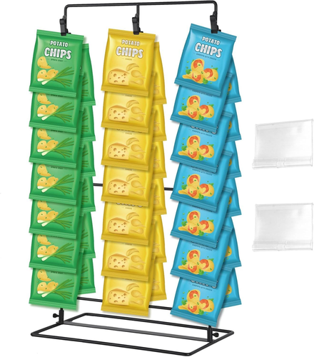 45-Clip Black Display Stand for Chip Storage & Organization  