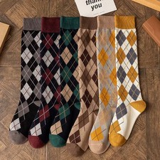 Women Stockings Japanese Fashion Plaid School Girls Long Socks Stockings Women