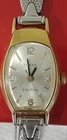 Timex Electric Vintage 1960s Gold Plated Tonneau Watch Silver Dial Bracelet