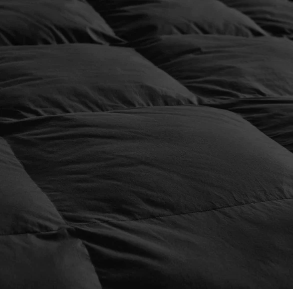 Edredón Plumón Pluma de Ganso, 100% Algodón Egipcio Negro (Talla: Queen 90 x 90) _ Foto 4 de 4