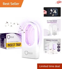 Stylish Indoor Fly Trap with 3 Refills - Safe for Kids & Pets, Silent Operation