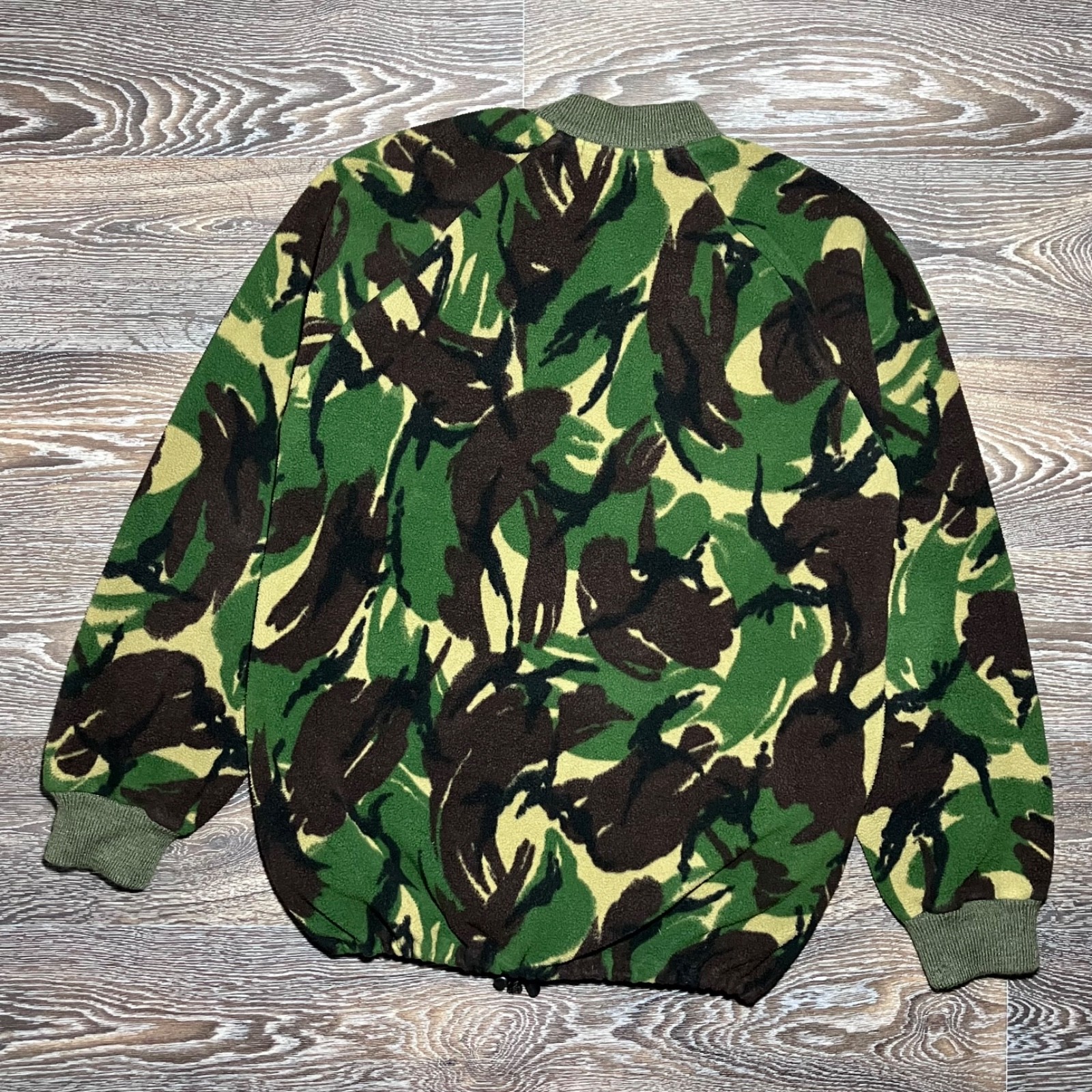 Vintage 90s NATO British Army DPM Camo Fleece DCTA Bomber Jacket size 180/96 M/L image 2