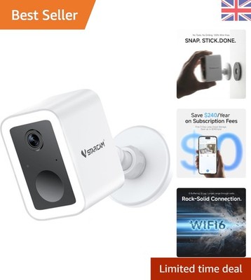 2K Wireless Überwachungskamera - Outdoor/Indoor, kostenloser Cloud-Speicher, KI-Erkennung