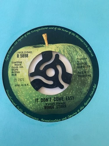 RINGO STARR - IT DON'T COME EASY ( THE BEATLES )  ORIGINAL VINYL 7" SINGLE