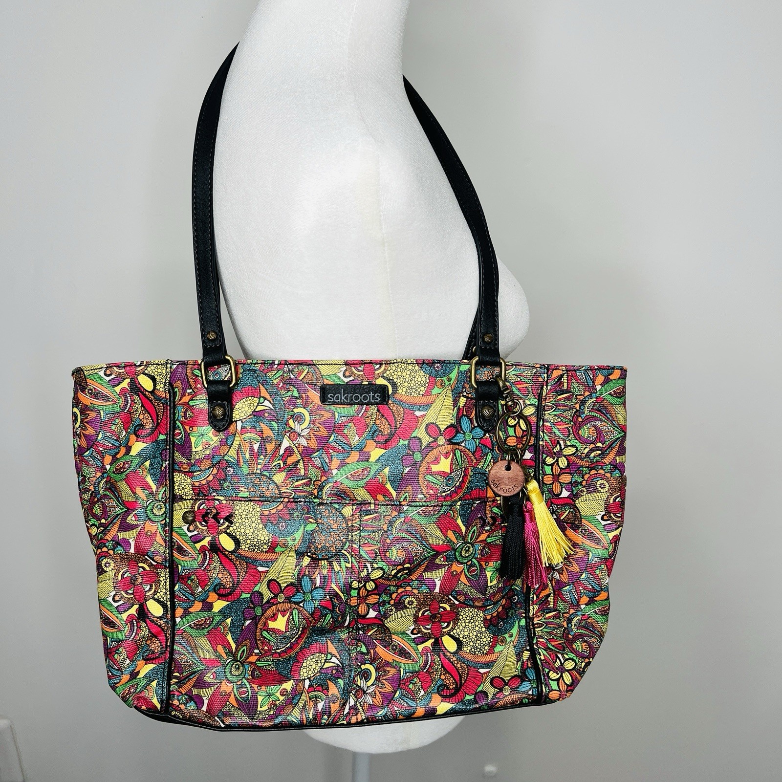 Sakroots Rainbow Spirit Desert Boho Festival Shoulder Tote Bag