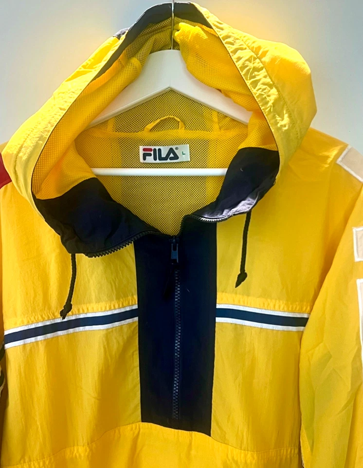 FILA 🚭 JACKE • HOODIE • GELB • KAPUZE•  L  46 48 50 • LIMITED EDITION • TOP - Bild 3 von 4