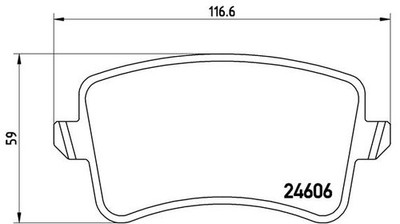 Rear axle Brembo P 85 099x brake pad set, disc brake for Audi, Audi (FAW)