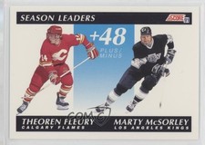 1991 Score Canadian Season Leaders Bilingual Theoren Fleury Marty McSorley 19le