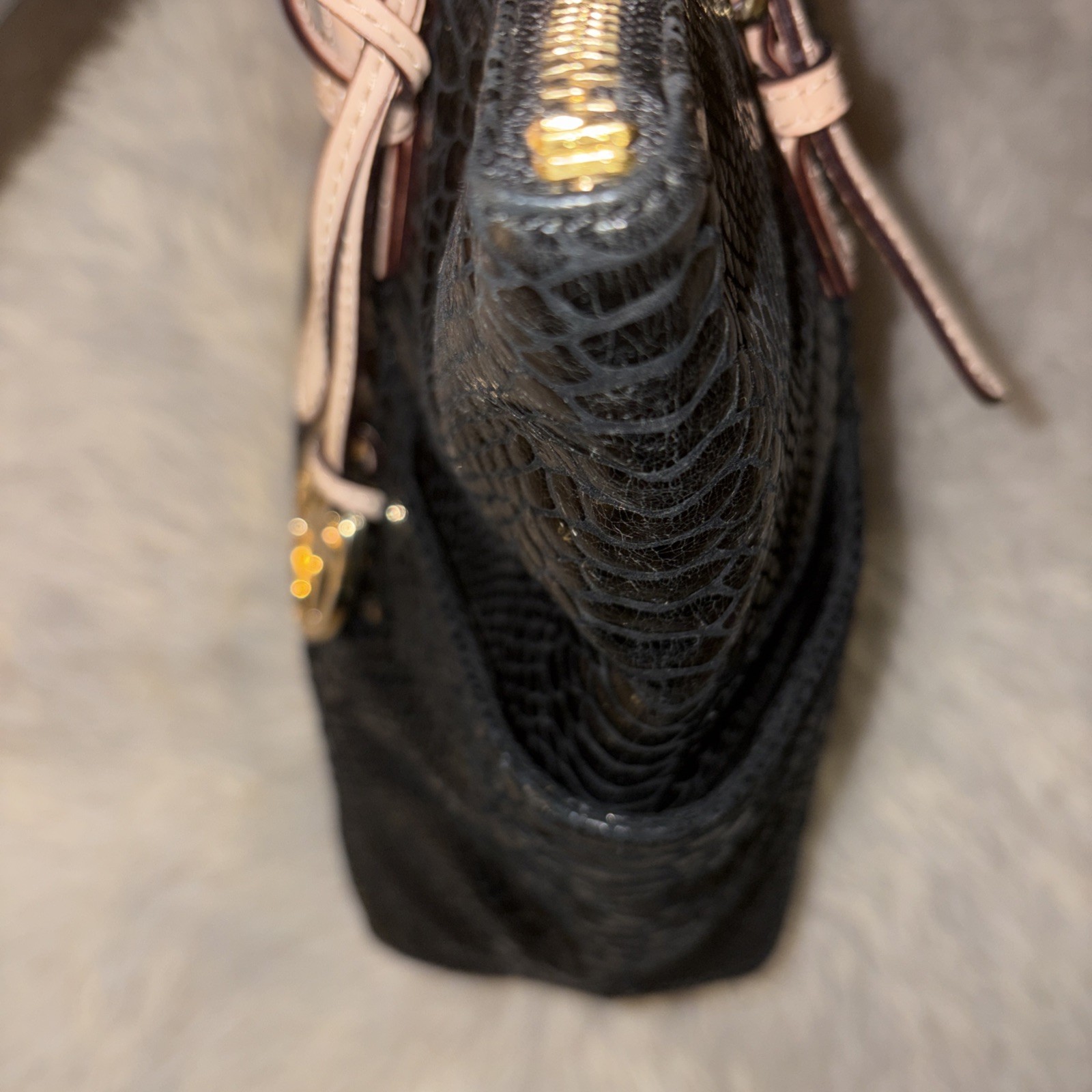 Michael Michael Kors Black Python Embossed Leathe… - image 11