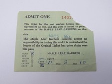 March 5, 1983 Edmonton Oilers Toronto Maple Leafs Hockey Ticket Pass -Gretzky 5P