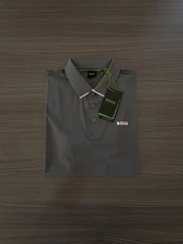HUGO BOSS  Porsche Paule Moisture Size M Medium Men's Polo T-Shirt - Gray