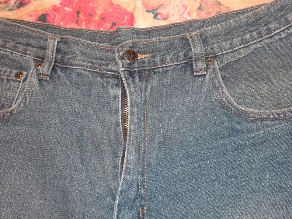 VTG Men's Bugle Boy Shorts 36 Blue Denim Cargo Jorts Skater Rave Hip Hop Y2K 90s - Image 3 of 4