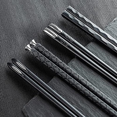 5 Pairs Food Grade PET+Glass Fiber Alloy Polymer Laser Engraving Japanese 