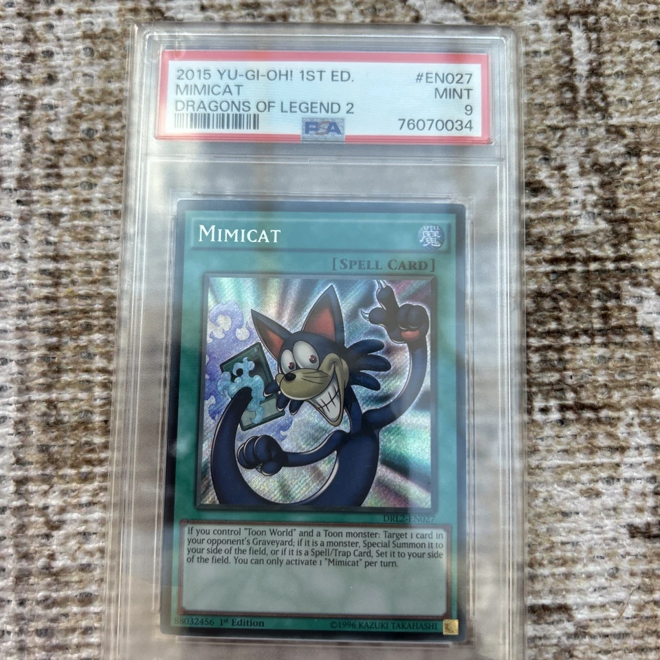 PSA 9 Yu-Gi-Oh! TCG Mimicat DRL2-EN027 1st Edition Wow BGS CGC - Image 2 of 3