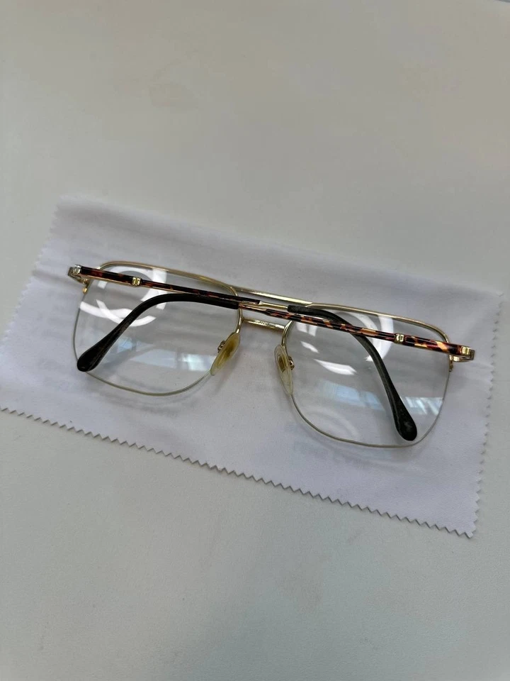 Marco de gafas dorado vintage sin montura - Hecho en Italia Foto 4 de 4