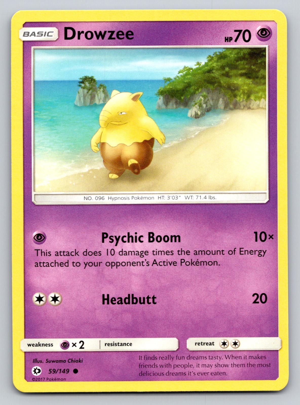 Pokemon Drowzee 59/149 Common SM Base Set LP