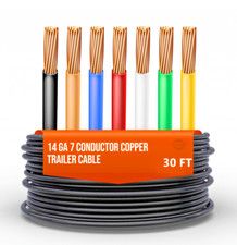 Heavy Duty 14 Gauge 7 Way Trailer Wire Copper Cable Pvc Insulated Rv Cord 30 Ft Heavy Duty 14 Gauge 7 Way Trailer Wire Copper Cable Pvc Insulated Rv Cord 30 Ft