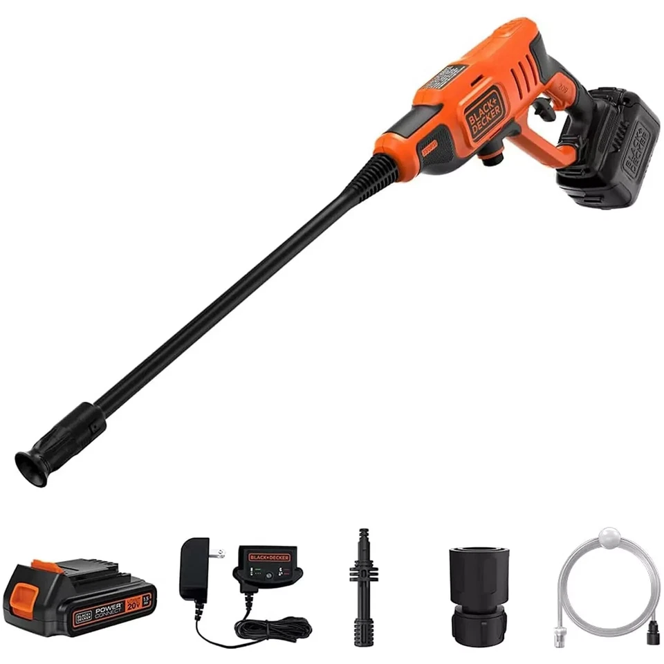 Black & Decker BCPC18D1-GB 18V Pressure Washer & Cleaner+ 1x2Ah Battery &Charger - Image 2 of 4