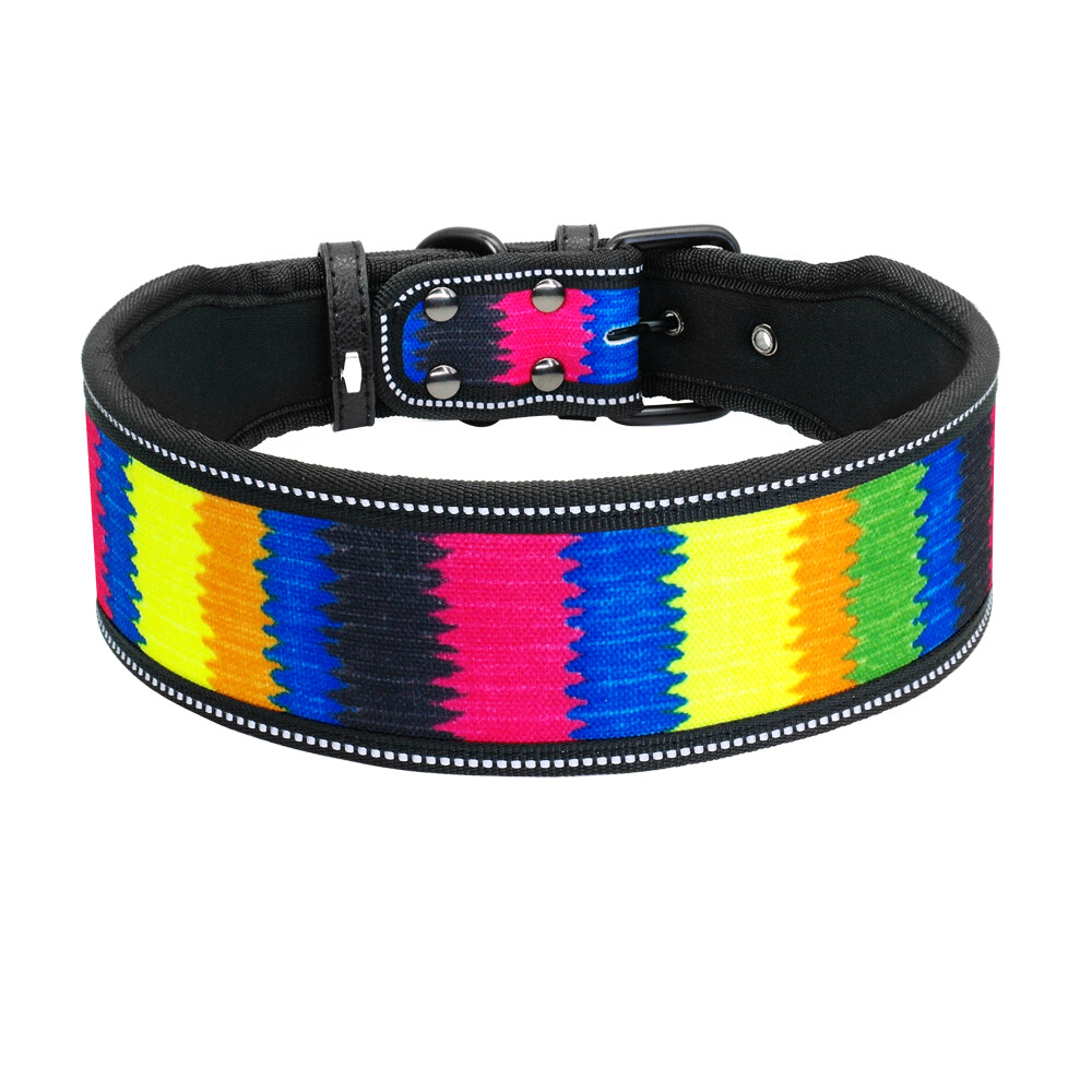 Haoyueer Hundehalsband Aus Netzgewebe – Atmungsaktiv, Weich Gepolstert, Reflektierend, Größe L (pink)