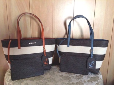 Michael Kors Striped Large East West Tote Nwt Ebay