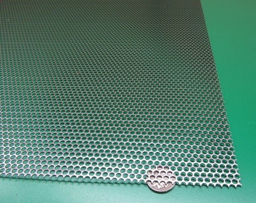 Perforated Staggered Steel Sheet .036" Thick x 24" x 24", .140" Hole Dia. - Picture 2 of 2