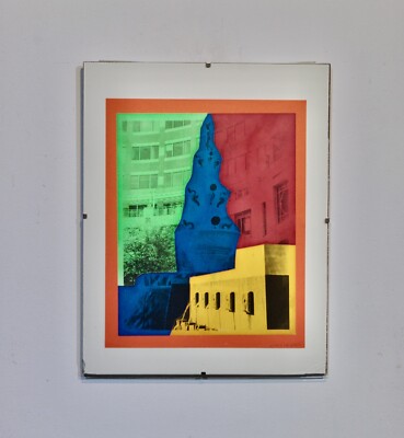 Collage- Framed Signed Stacy Helbing- Pop Art Modern Colorful