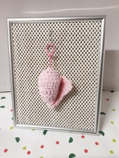 Crocheted Handmade Sweet Pink Seashell Charm NEW