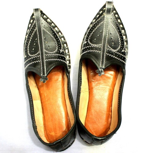 Men's Black Jutti Pure Leather Handmade 