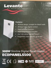 Levante ECOPANELS2000 2000W Eco Slimline Digital Panel Heater - White for  sale online | eBay