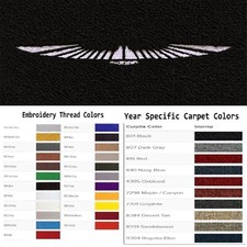 Acc 1983-1988 Ford Thunderbird Custom Thunderbird Emblem 4pc Cutpile Floor Mats