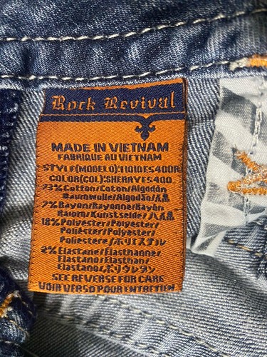 Rock Revival Jeans Womens Size 27 (29x28) Blue Denim Easy Skinny Sherry - Picture 9 of 20