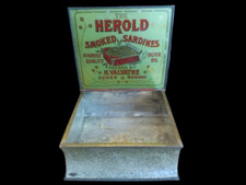Antique Advertising Tin - Herold Smoked Sardines - rare