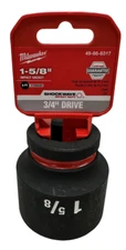 Milwaukee 49-66-6317 3/4" Drive Standard Length Impact Socket 1-5/8" 6 Point