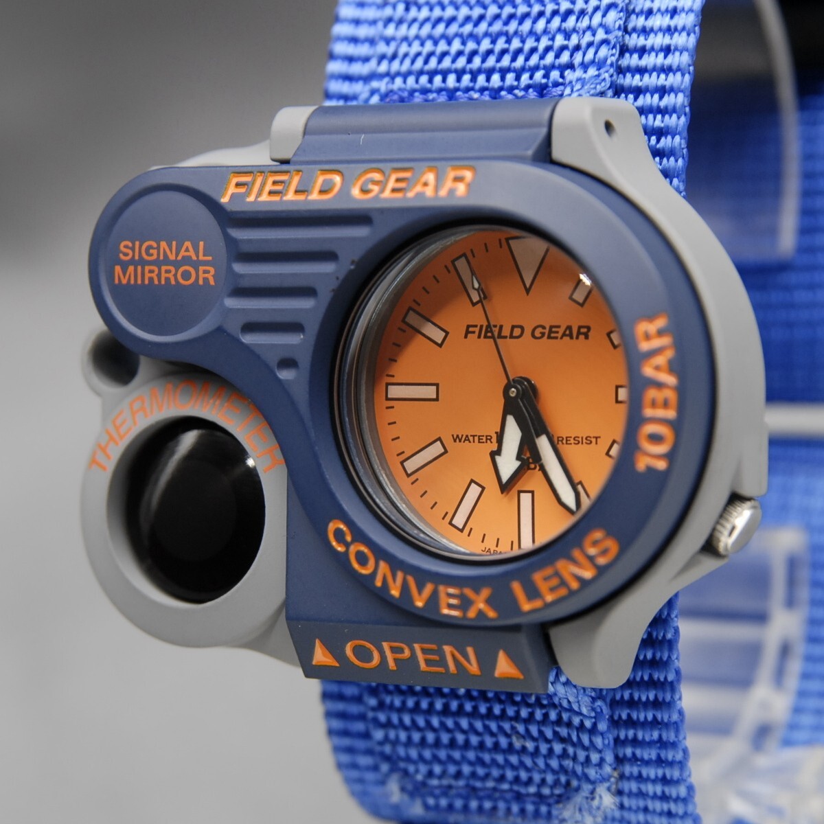 READ 【 MINT 】 SEIKO Alba FIELD GEAR V701-1Y90 54mm Orange Dial