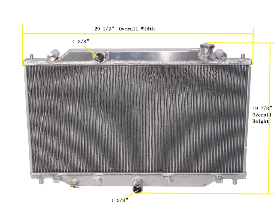 3Rows All Aluminum Radiator For 2014-2016 Mazda 3 2.0L 2.5L MT - Imagem 2 de 4