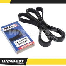 EPDM Serpentine Drive Belt 6PK2075 for Ford Mercury Dodge Jeep Chrysler GAS